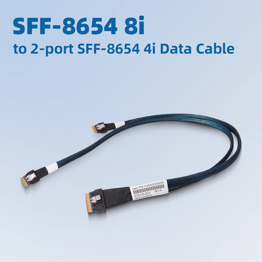 60cm SFF-8654 8i 74Pin Male To Dual SFF-8654 4i 38Pin Male PCI-E Ultraport Slimline SAS Slim 4.0 Cable PCI-Express