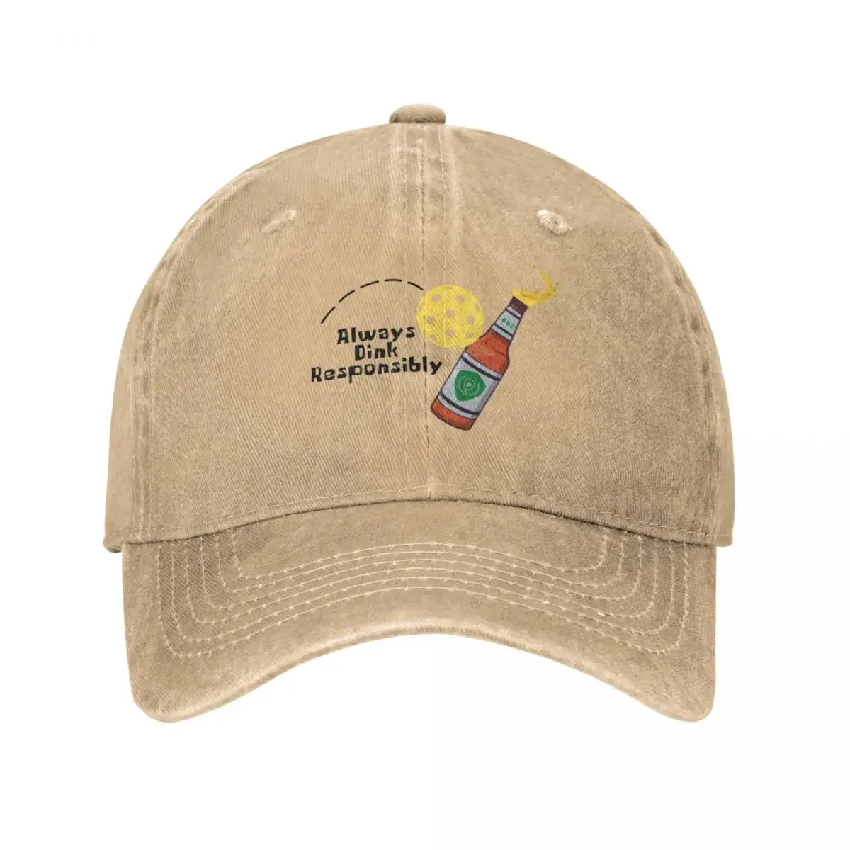 Pickleball - Dink Responsibly Beer Bottle Cowboy Hat Big Size Hat boonie hats Men Cap Luxury Brand Women'S