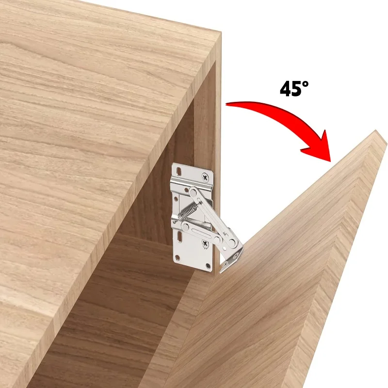 2pcs Kitchen Cabinet Tip-Out Trays Hinges Self-Closing 45 Degree Pivot Hinge For Sink Drawer Bathroom Organizers Shoe Cabinets