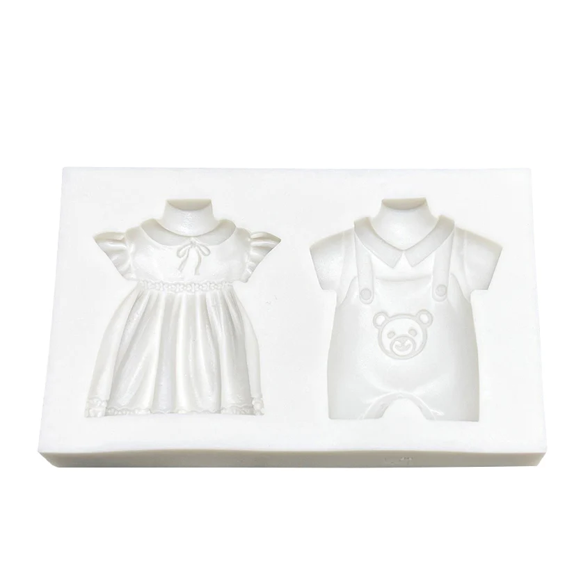 Baby Clothe Skirt Silicone Mold Sugarcraft Chocolate Cupcake Baking Mold Resin Fondant Cake Decorating Tools