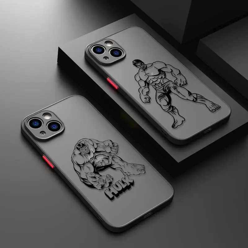 Phone Case For iPhone 15 14 13 12 11 Pro Max 6 6S 7 8 Plus X XS XR 12 13 Mini Hard Shockproof Cover Marvel Hercules Hulk