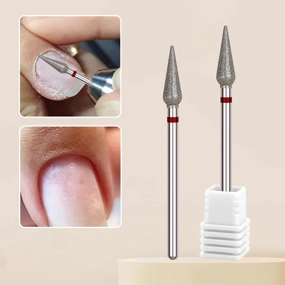 Kit 2 Peças de Brocas para Máquina de Unhas, Ferramentas de Pedicure e Manicure, Limpeza de Cutículas, Lixa de Unha, Cabeça de Moagem, Acessórios para Nail Art e Polimento
