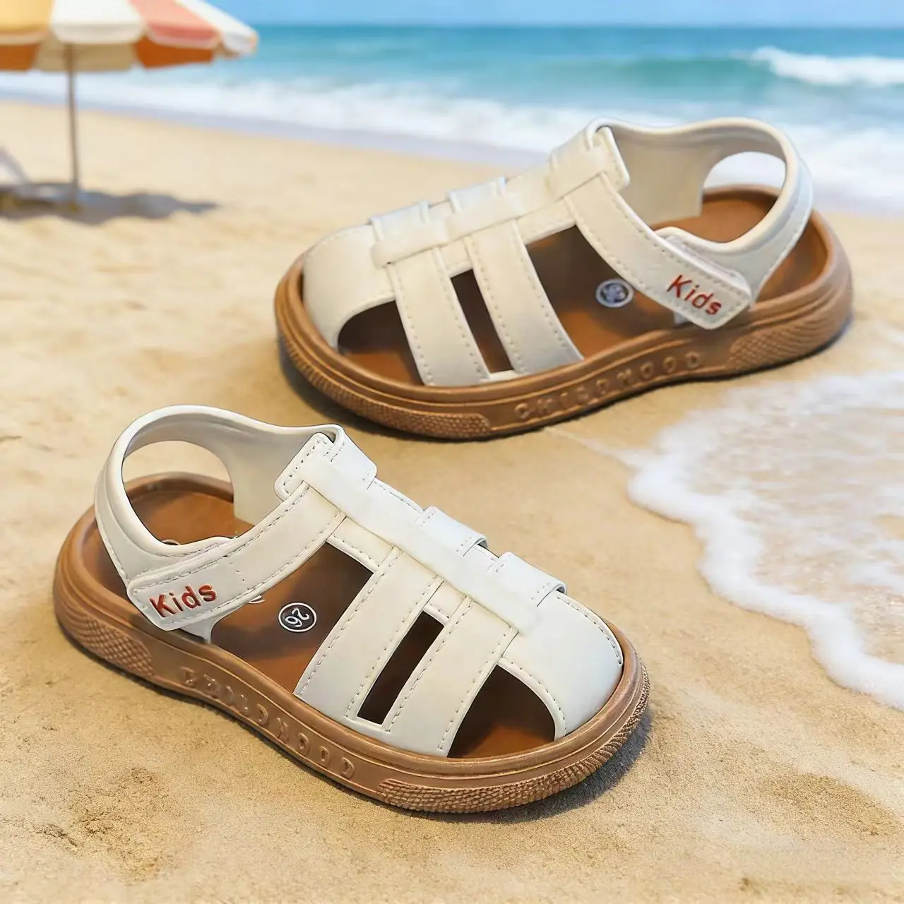 2026 Sommer Kinderschuhe Mädchen Sandalen Neu Einfache Hohle Schulschuhe Multifunktionale Modische Kinder-Strandsandalen – Detail 4