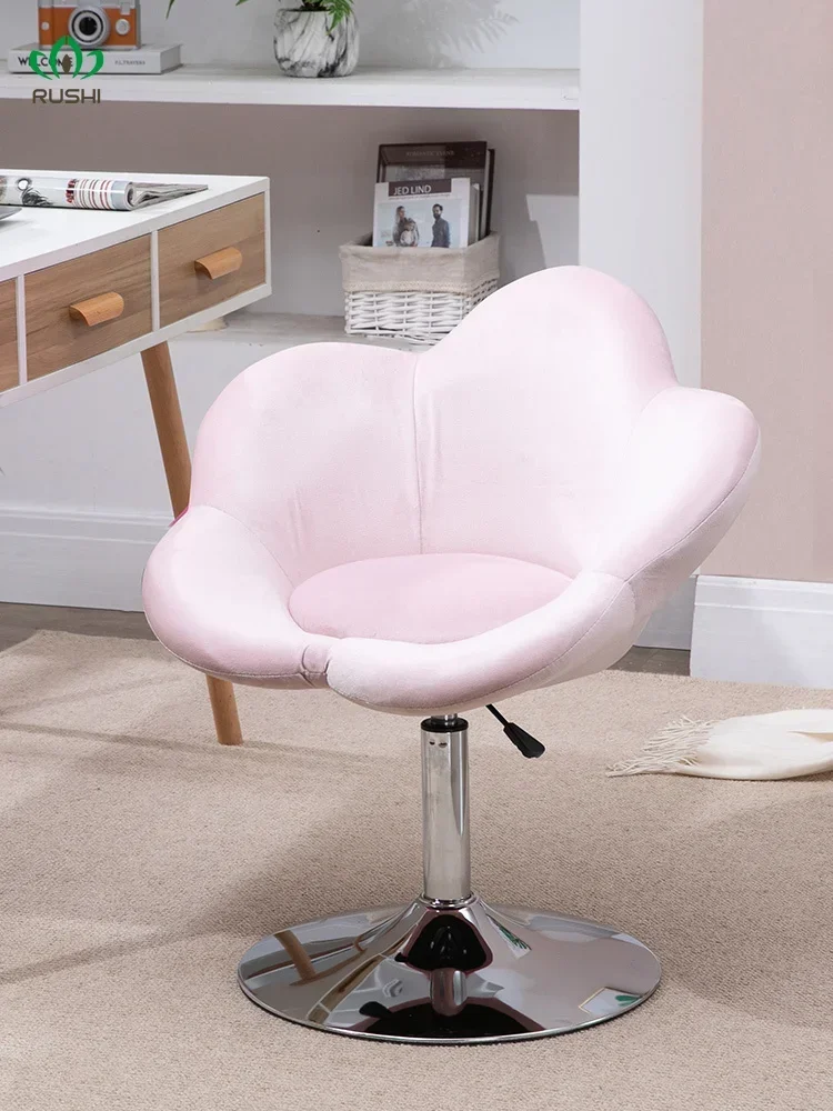 Simple Office Chair Home Furniture Bedroom Fabric Sofa Flower Lift Swivel Chair Manicure Office Chairs Student Computer Chair