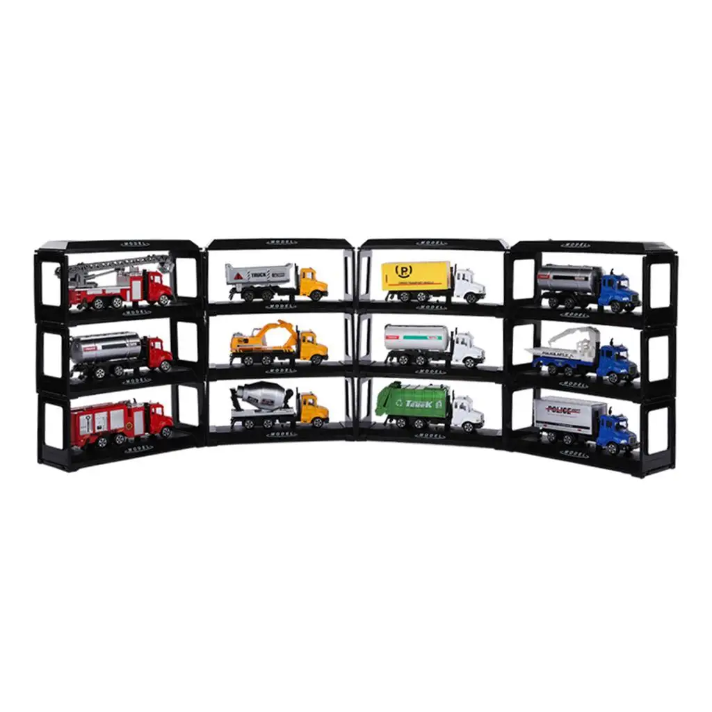 Maßstab 1:64 Auto LKW Druckguss Vitrine Schrank Rack ohne Tür DIY Kits