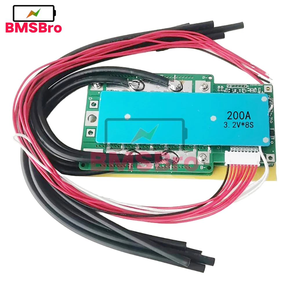 8S 24V 100A 200A 300A Lifepo4 แบตเตอรี่ BMS Protection Board Over Charge Discharge ป้องกัน Balance สําหรับรถ ebike