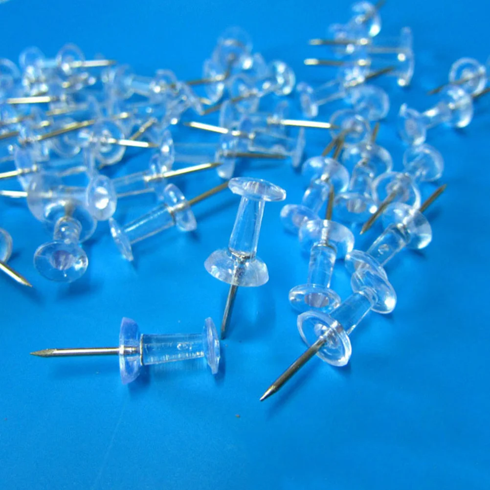 300Pcs Transparent Pushpins Map Push Tacks for School Home Office map pushpins push pins map pins push for map