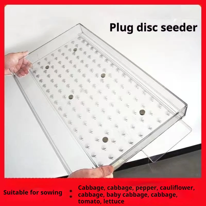 Acrylic Seedling Tray Seeder  Uniform Seeding Device for Small Seeds, Portable & Efficient