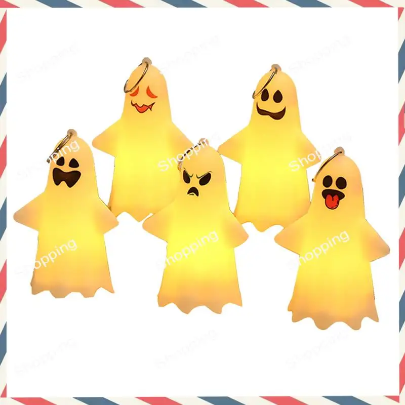 

M20K 1Set Halloween Decoration Ghost Lamp Desktop Decoration Halloween Ornament Ghost Lamp Ornament White