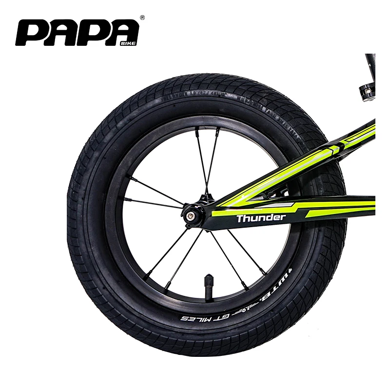 Papabike Thunder No Pedal Bikes for Kids Push Bike with Footrest & Adjustable Seat Height Scooter Children Ultra Cool Colors