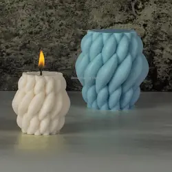 S/M/L Rotate Candle Silicone Mold Diy Christmas Candle Making Kit Handmade Soap Plaster Resin Baking Tools Holiday Gifts
