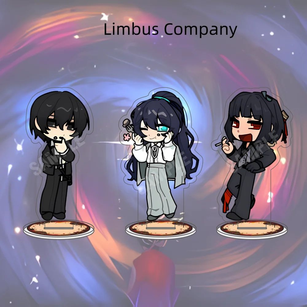 Game Limbus Company 10CM Acrylic Stand Keychain Faust Yi Sang Ishmael Celebration Chibi Desktop Decor Collectible Gift for Fans