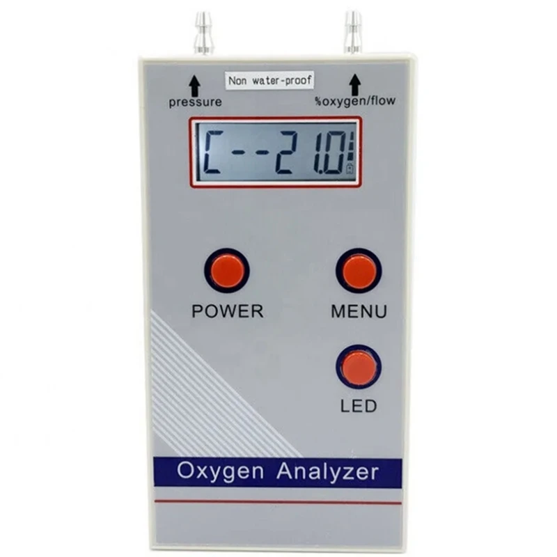 Oxygen Analyzer Professional Portable O2 Oxygen Concentration Meter Detector 21%-100% O2 Meter Gas Detector EU Plug Easy To Use