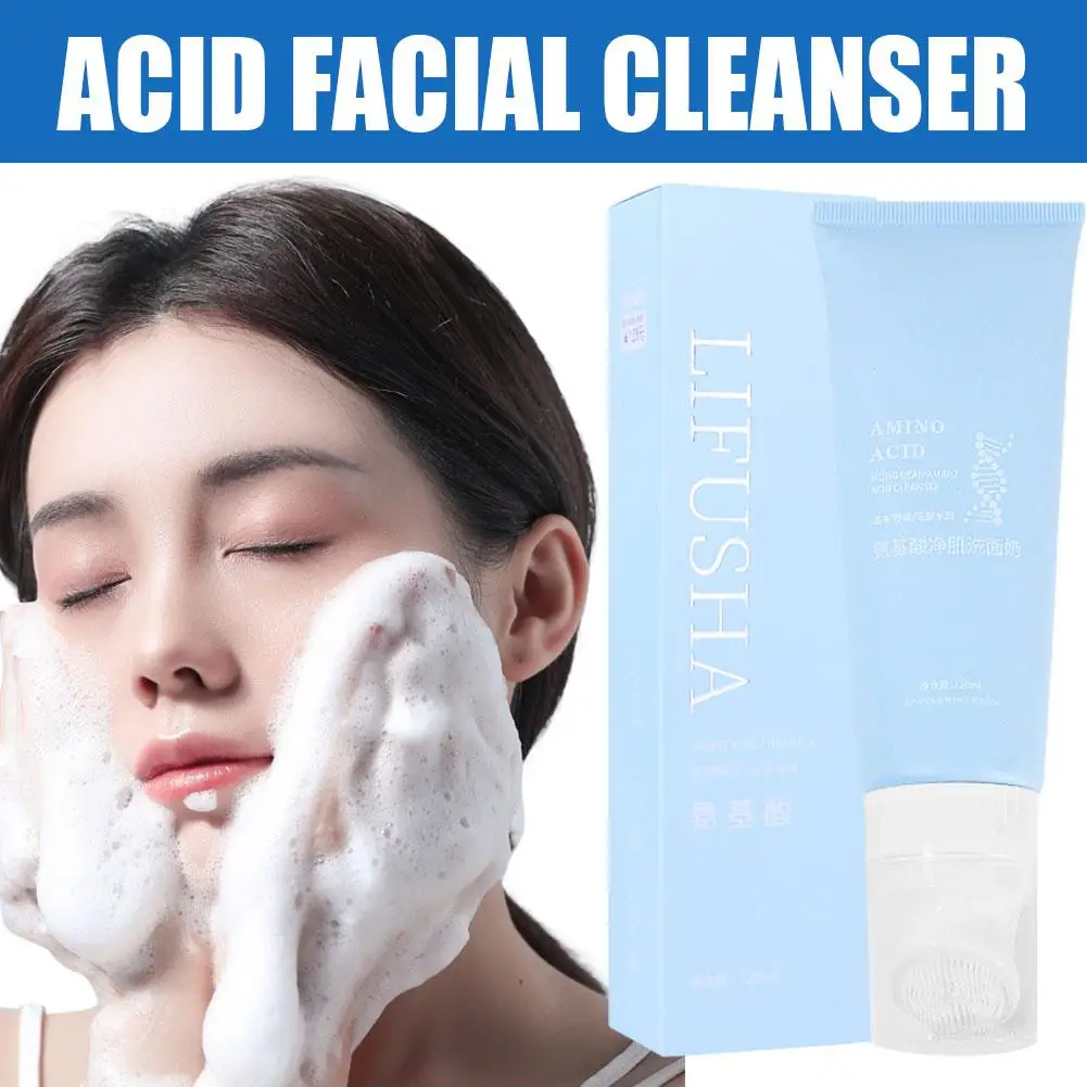 120ml Facial Cleanser Amino Acid Gentle Cleansing Mousse Deep Control Oil Unclog Skin Care Cleansin Facial Moisturizing Cle N7V5