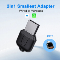 Wireless CarPlay Adapter Wireless Android Auto Adapter 2 in 1 for Nissan Mazda Subaru Toyota Audi Mercedes Kia Ford Opel