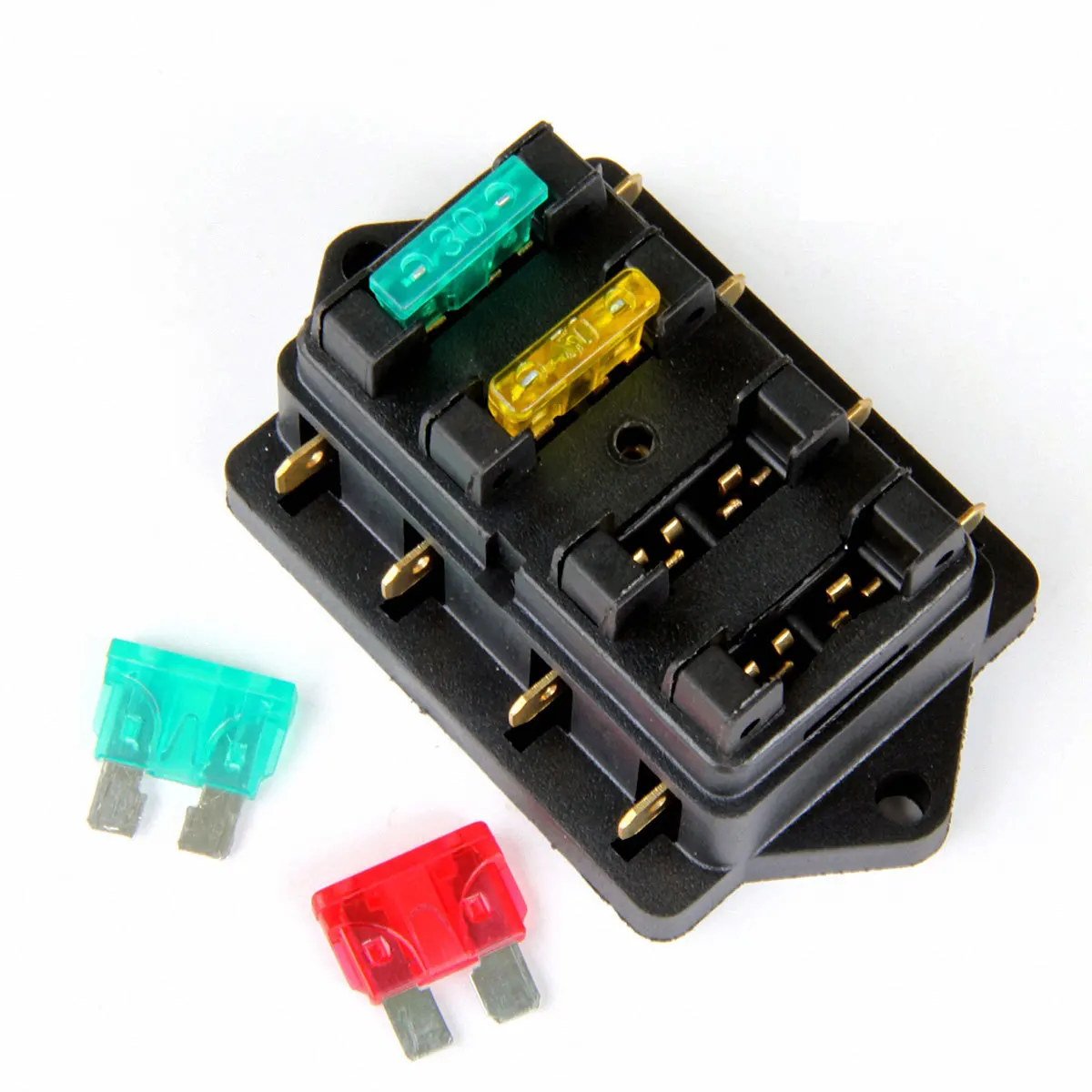 

4pcs Fuse Box Holder 10A 20A 30A 30A Automotive Fuse Block Electric Protection Cover For Car Boat Marine Van Truck Rv Atv