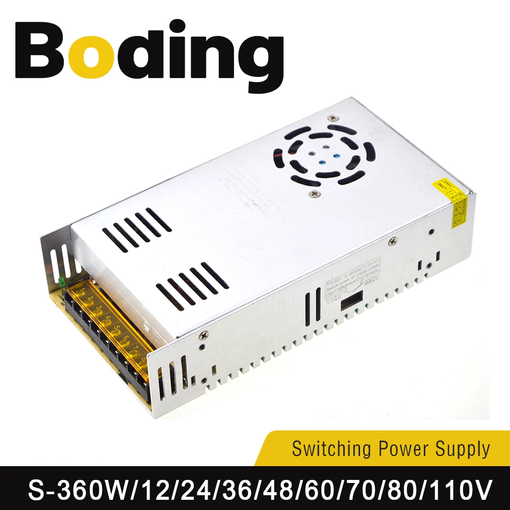 Boding Adjustable Switching Power Supply Ac220 To 0-12v 360w Regulated Dc 24v 36v 48v 220v Transformer