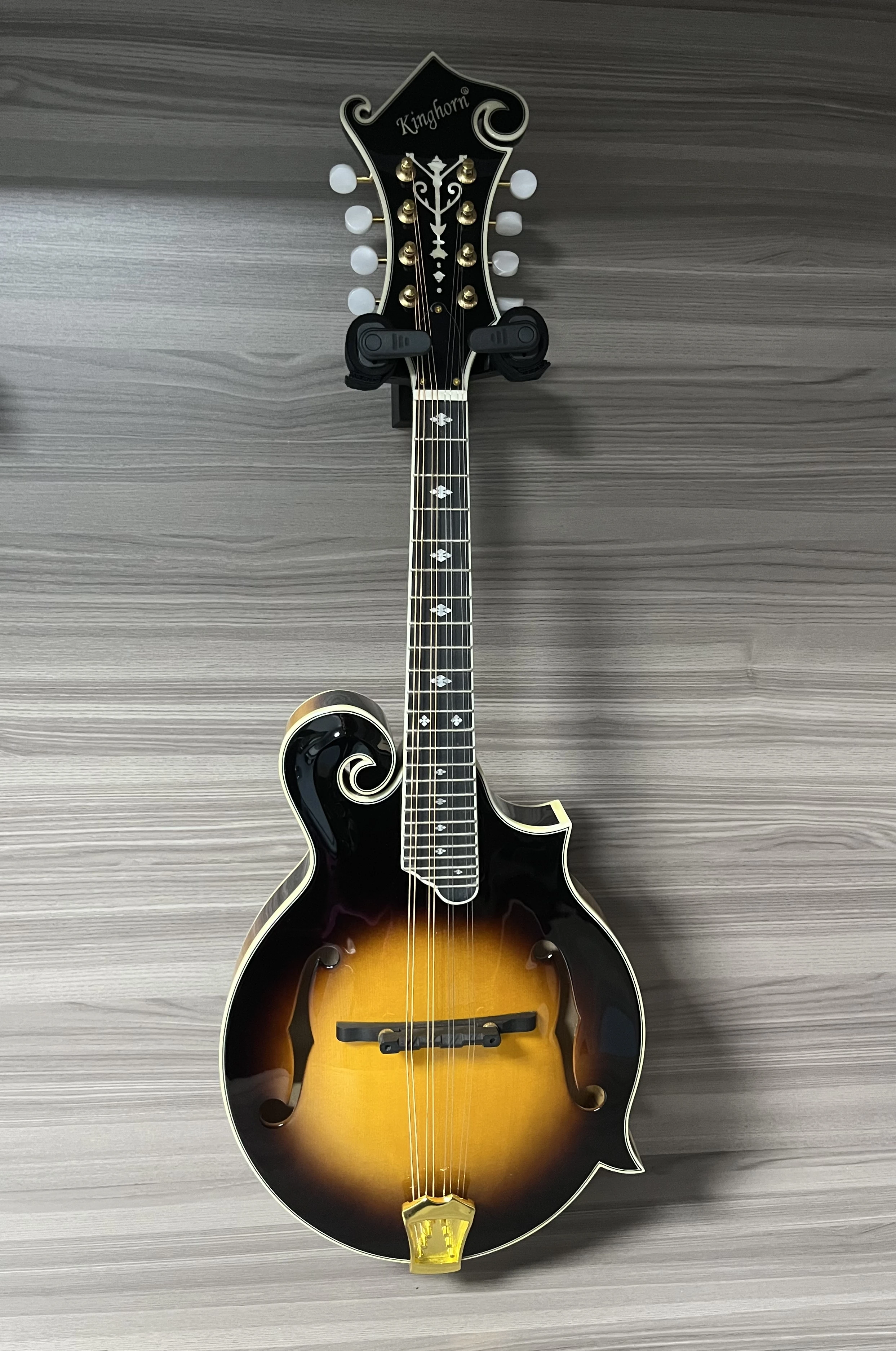 Musical Instruments KMF630   F-panel spruce back maple all single wooden mandolin, 8-string,