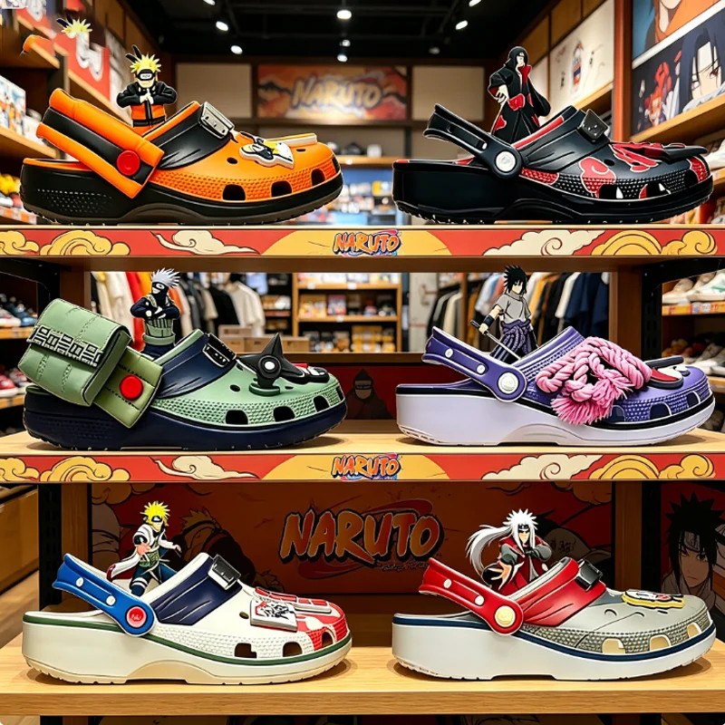 

Летние шлепанцы Naruto Cave Shoes для взрослых, пляжные сандалии для повседневной носки, в аниме-стиле, дышащие, нескользящие