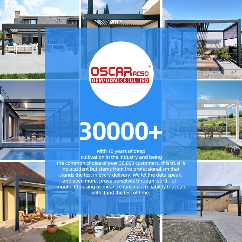 شرفة سقف حديقة الألومنيوم المناخ الحيوي التظليل في الهواء الطلق التبريد أوروبا نمط فناء الفناء الخلفي حديقة الديكور Pergol