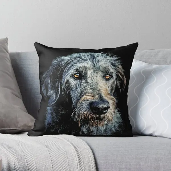 

Classy Irish Wolf Hound The National Dog Printing Throw Pillow Cover Throw Bed Fashion Car Wedding Pillows not include One Side