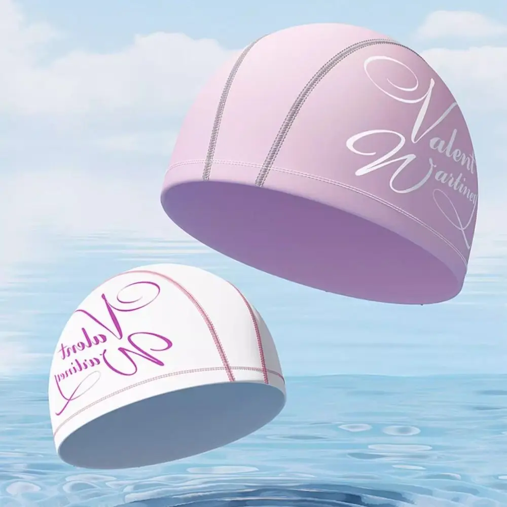 

Swim Pool Hat PU Swimming Cap Solid Color Quick-Drying Swimming Hat Large Ear Protection Adult Swim Cap Unisex