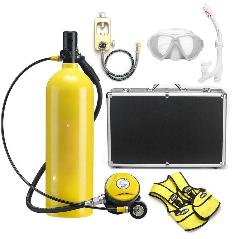 Highly Popular Portable Aluminium Mini Scuba Diving Equipment Hot Sell 1L 2L High Pressure Oxygen Suit with 3L Water Capacity