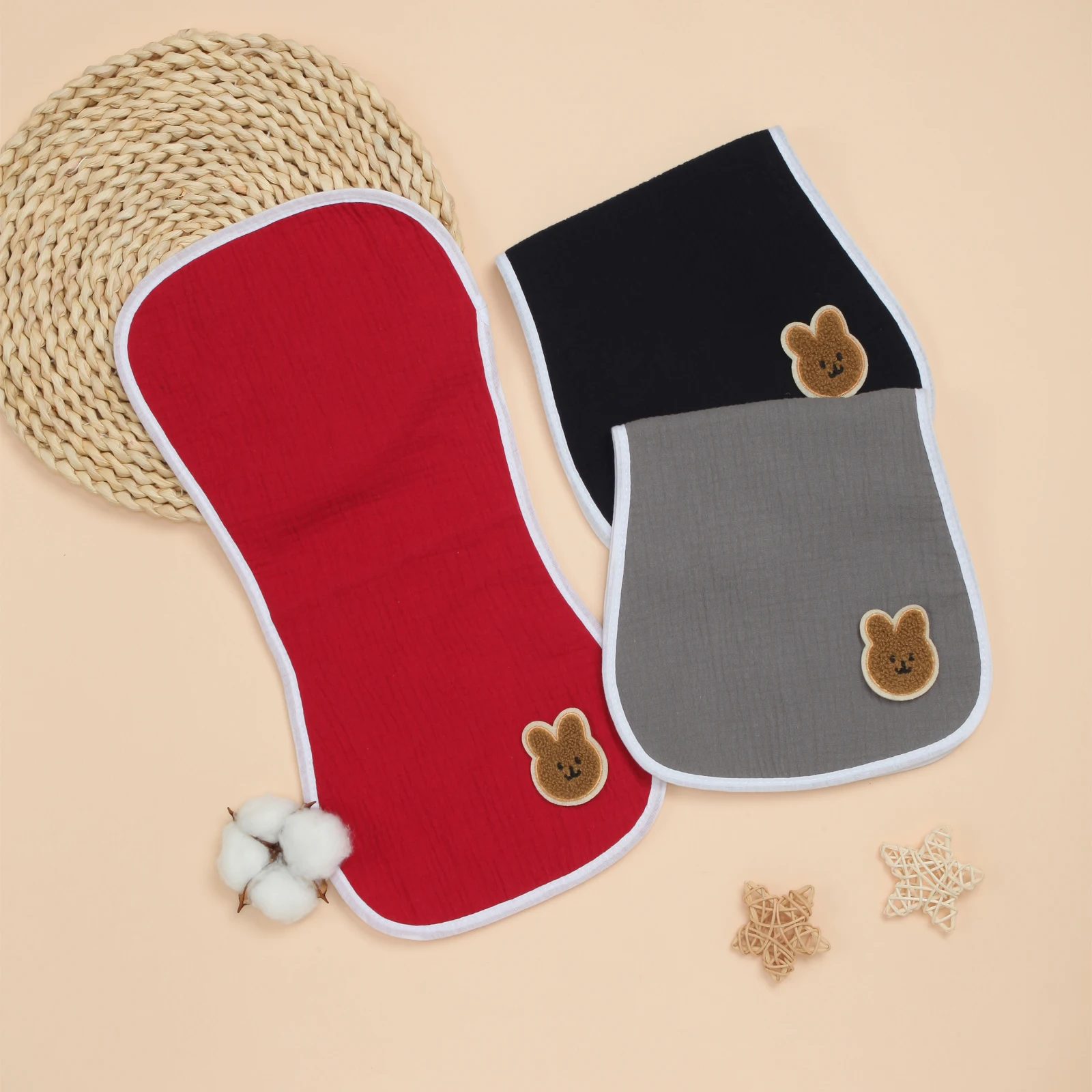 

Baby Burp Cloth Set of 3, Ultra Soft Absorbent Thick Cotton Burping Cloths for Unisex Newborn Babies, Neutral Milk Spit Up Rags