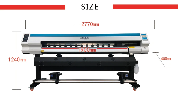 70cm/1.3m/1.8m/2.5m/3.2m Digital Inkjet Printer Eco-Solvent Printer for Banner Vinyl Sticker Wallpaper Printing machine