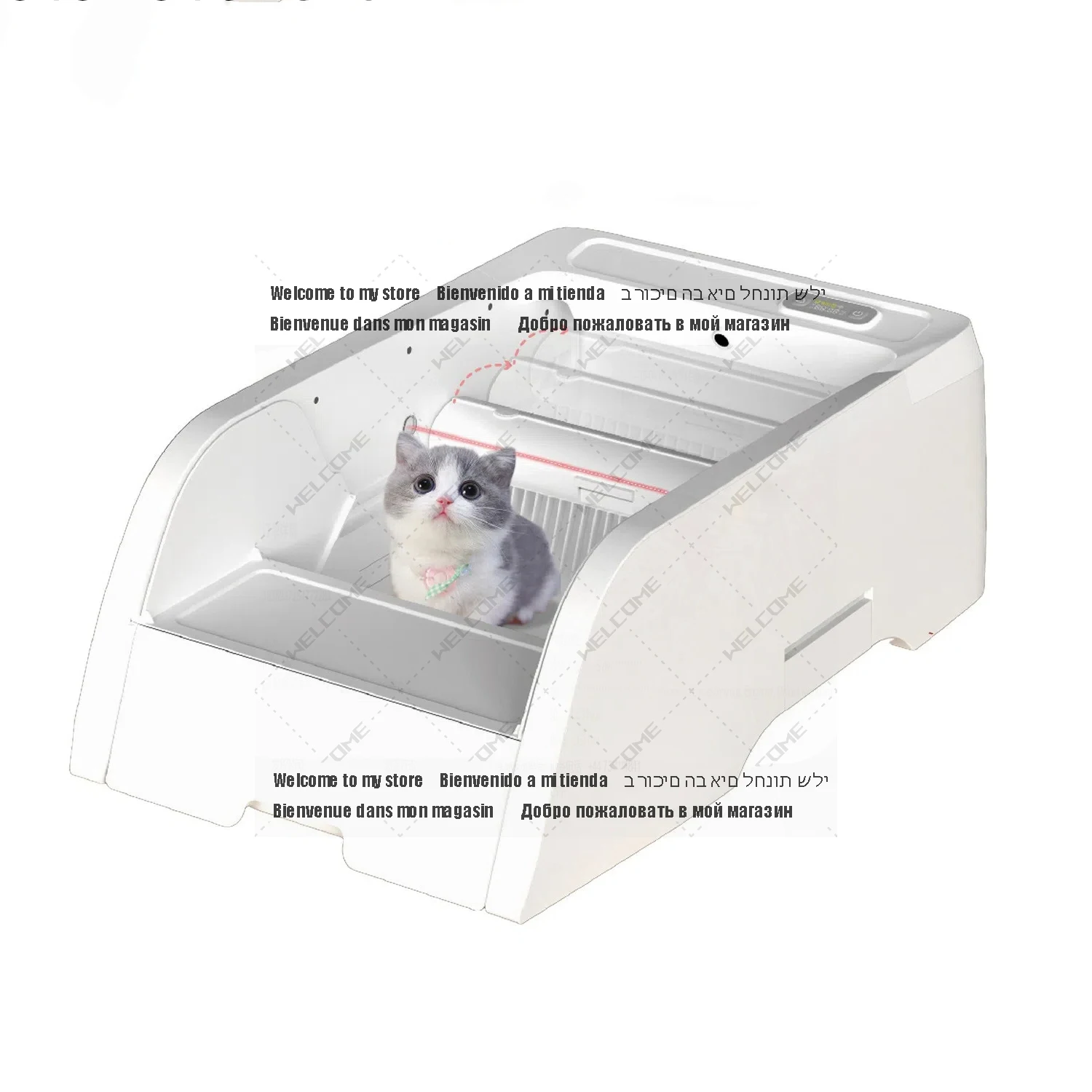 Auto Cat Litter Box Electric Self Clean Sandbox Open Ended Infrared Sensor Multiple Cat Recognition Arenero Para Gatos Grande