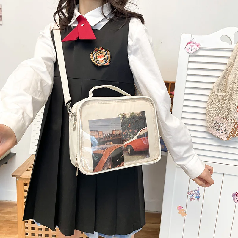 Ita-mochila bonita para mujer, bolso Itabag Lolita, Bolsa Escolar, transparente, para estudiantes