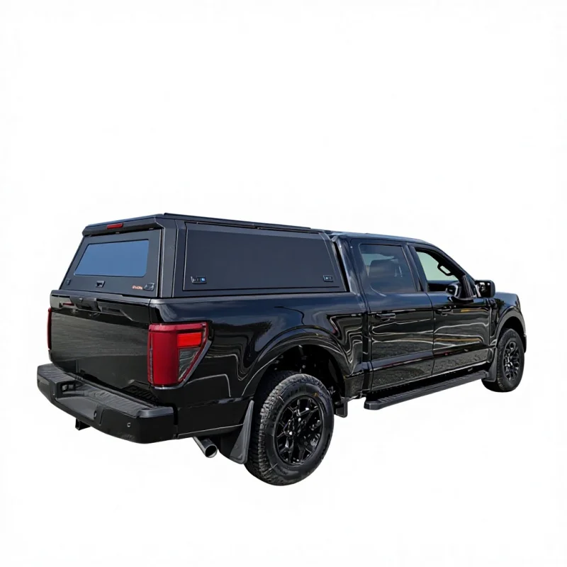 High Quality Full Aluminum Waterproof Pickup Truck Bed Cap Canopy Topper for Sierra 1500, Silverado, Ram (5.8FT/5.5FT) view 3