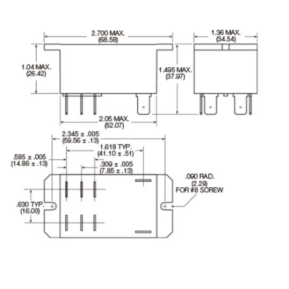 

6-контактное реле T92P7A22 с номером 30 А для промышленных и бытовых электросистем с позолоченными контактами из серебряного сплава