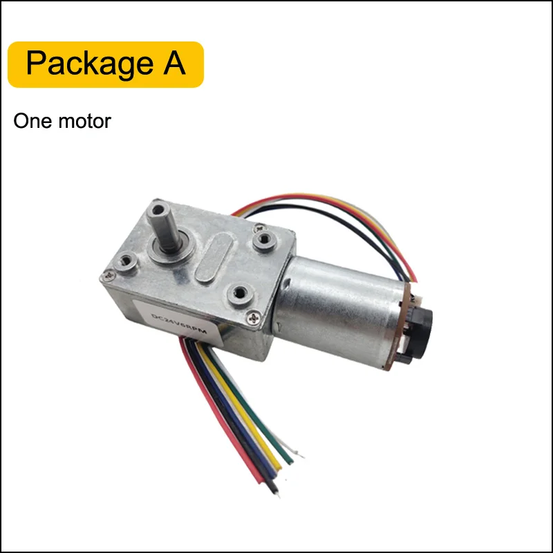 6V 12V 24V Worm Geared Motor Encoder In DC Motor High Toque Low RPM 6 To 150RPM DC Motors Self Locking Adjustable Speed Reversed