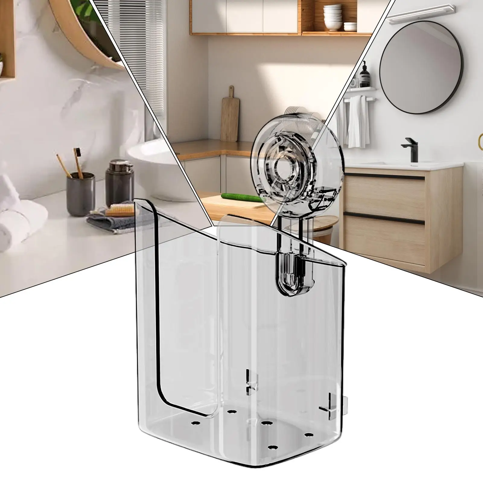 Wall Mounted Wet Wipes Dispenser Suction Cup Wall Mounted Tissue Box Holder Flushable Multifunction Wipe Containers Refillable