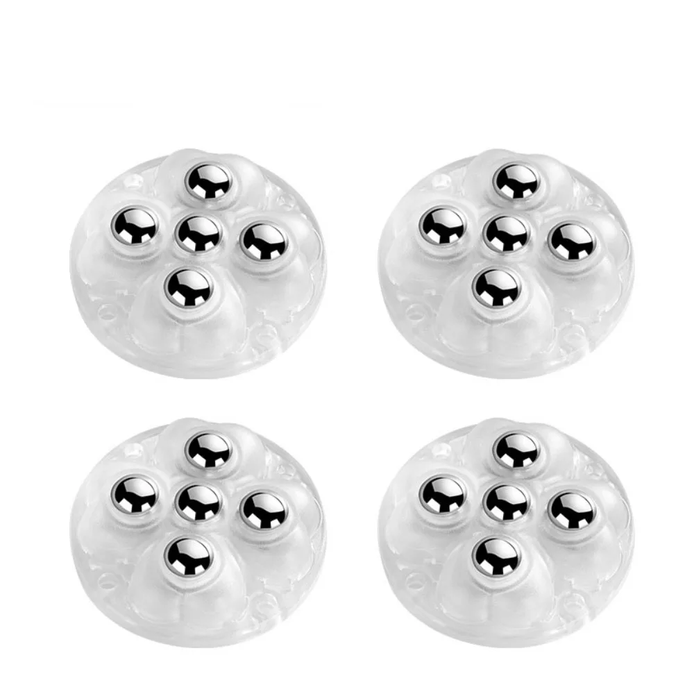 

4Pcs 360°Rotatable Furniture Casters Mute Self Adhesive Ball Universal Wheel Heavy Duty 5-Ball Universal Pulley Household