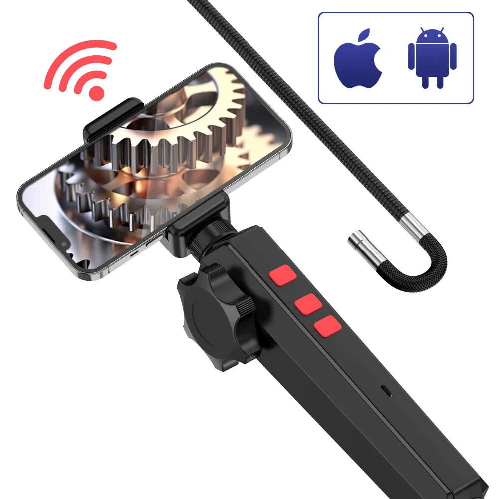 boroscopio de articulacao com endoscopio bidirecional camera de inspecao endoscopio automotivo wifi ios android hd1080p 39 mm 01