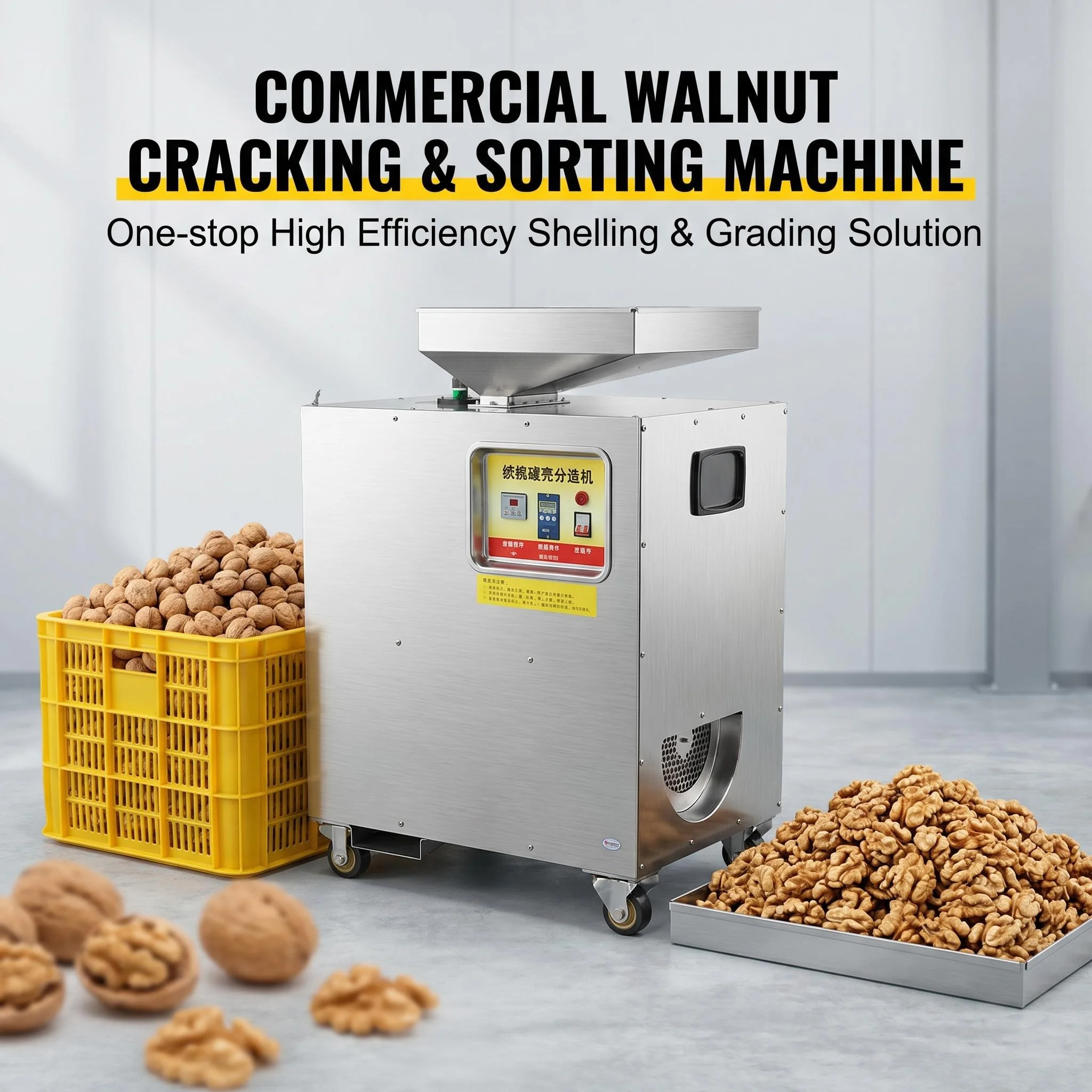 Customized Food Grade Walnut Cracking and Sorting Machine for Nut Processing Plant