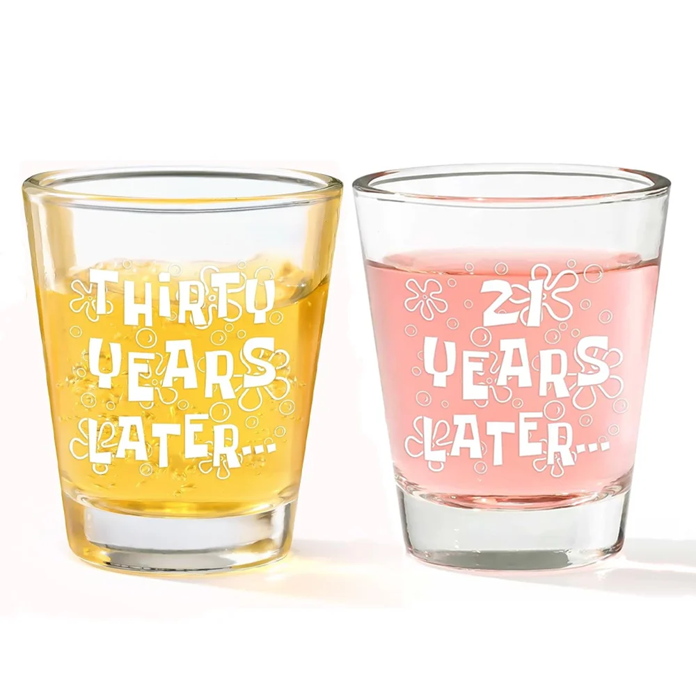 Vaso de chupito divertido 'Treinta años después', regalo de cumpleaños para hombres y mujeres, decoración para fiesta de 30 años, regalo para él, ella, un amigo