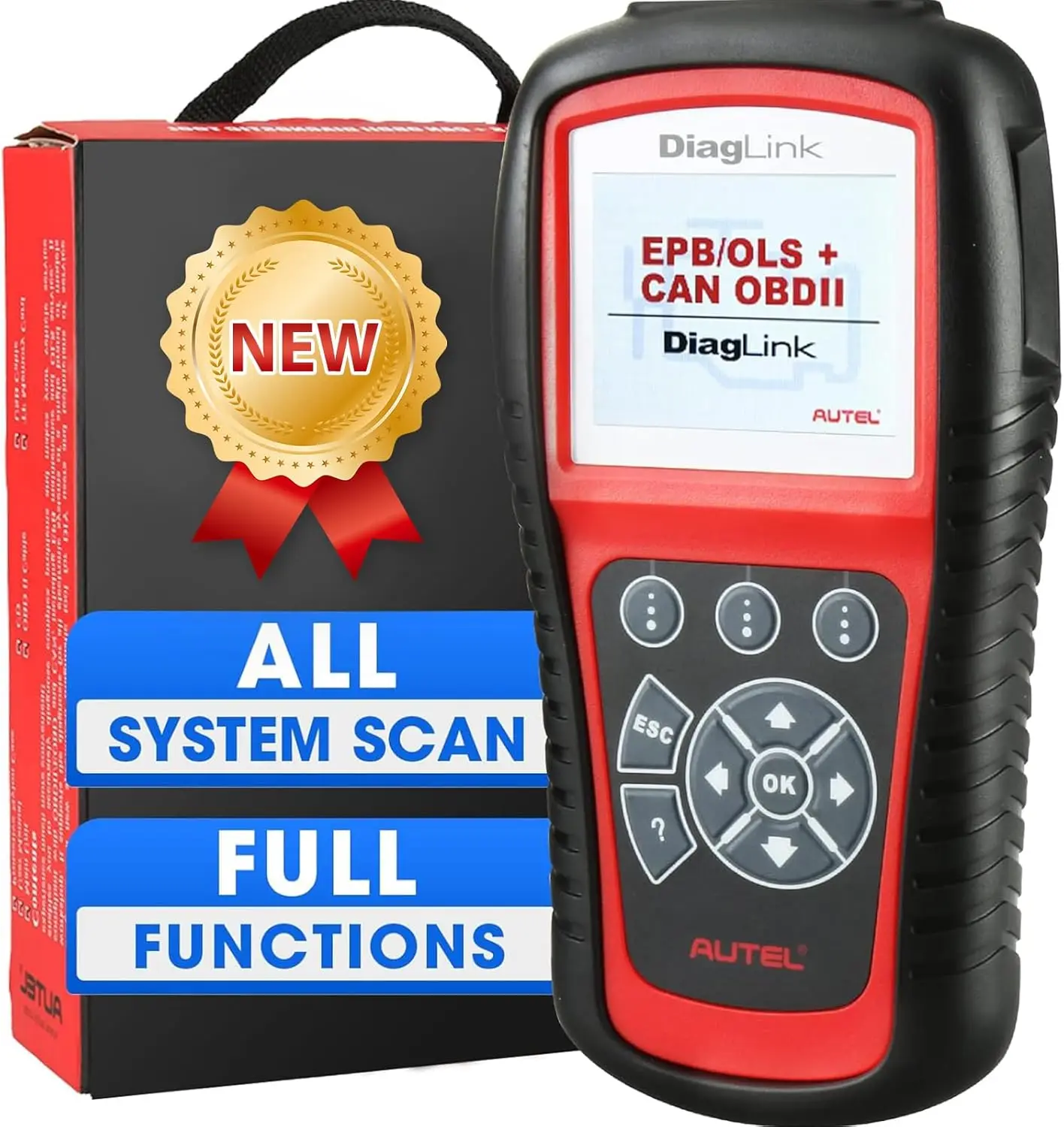 

OBD2 Code Reader for All Systems: ABS, SRS, Engine, Transmission, EPB & Oil Reset - DIY Diagnostic Tool