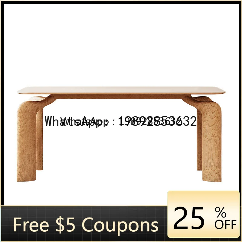 Z3   Original Wood Cream Style Solid Wood Rock Plate Dining Table Home Rectangular Japanese Small Apartment Dining Table