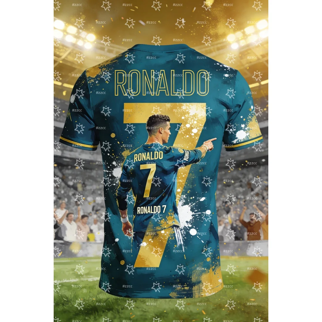

2026 RONALDO No. 7 Football Jersey Portugal Football fan gifts Summer Sports Men's T-Shirt Children's Clothing Tee Y2k Woman