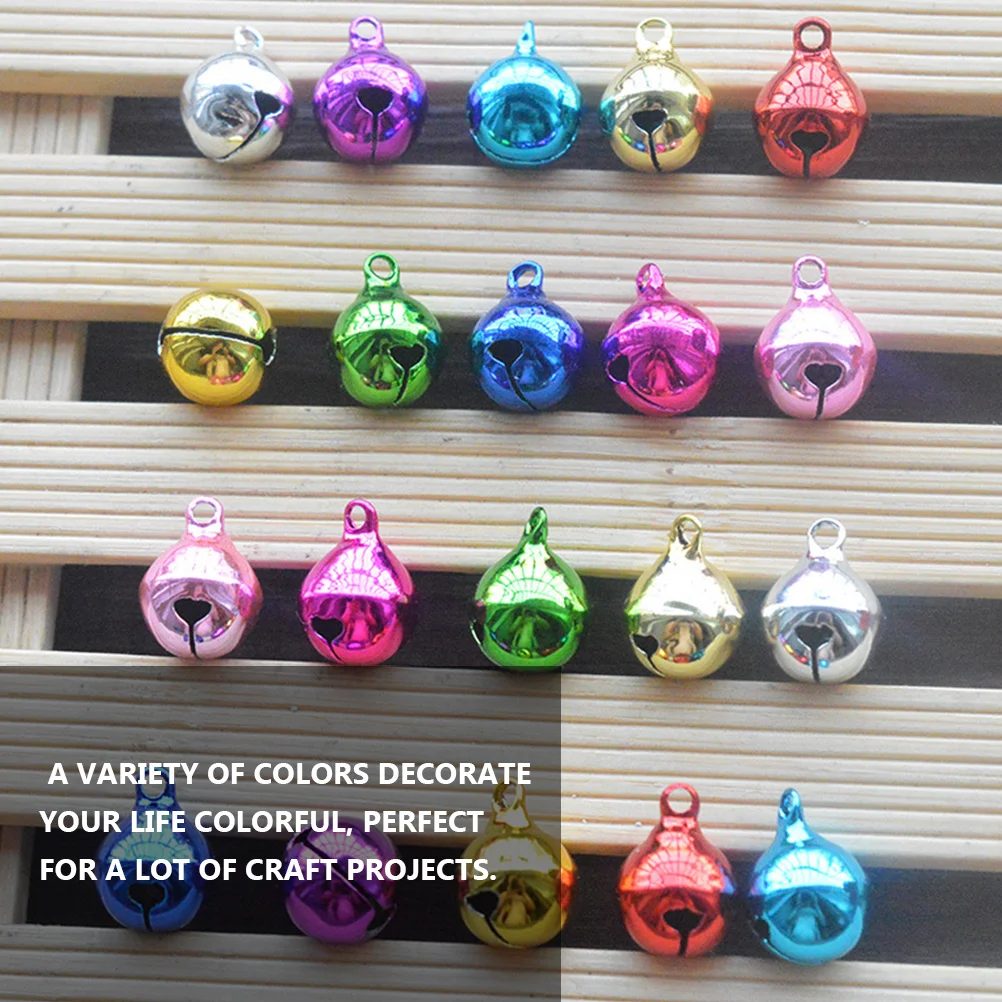 

50Pcs DIY Metal Bell Electroplated Mini Bells for Necklace Bracelet Earrings Pet Bell Christmas Decorations Jewelry Craft