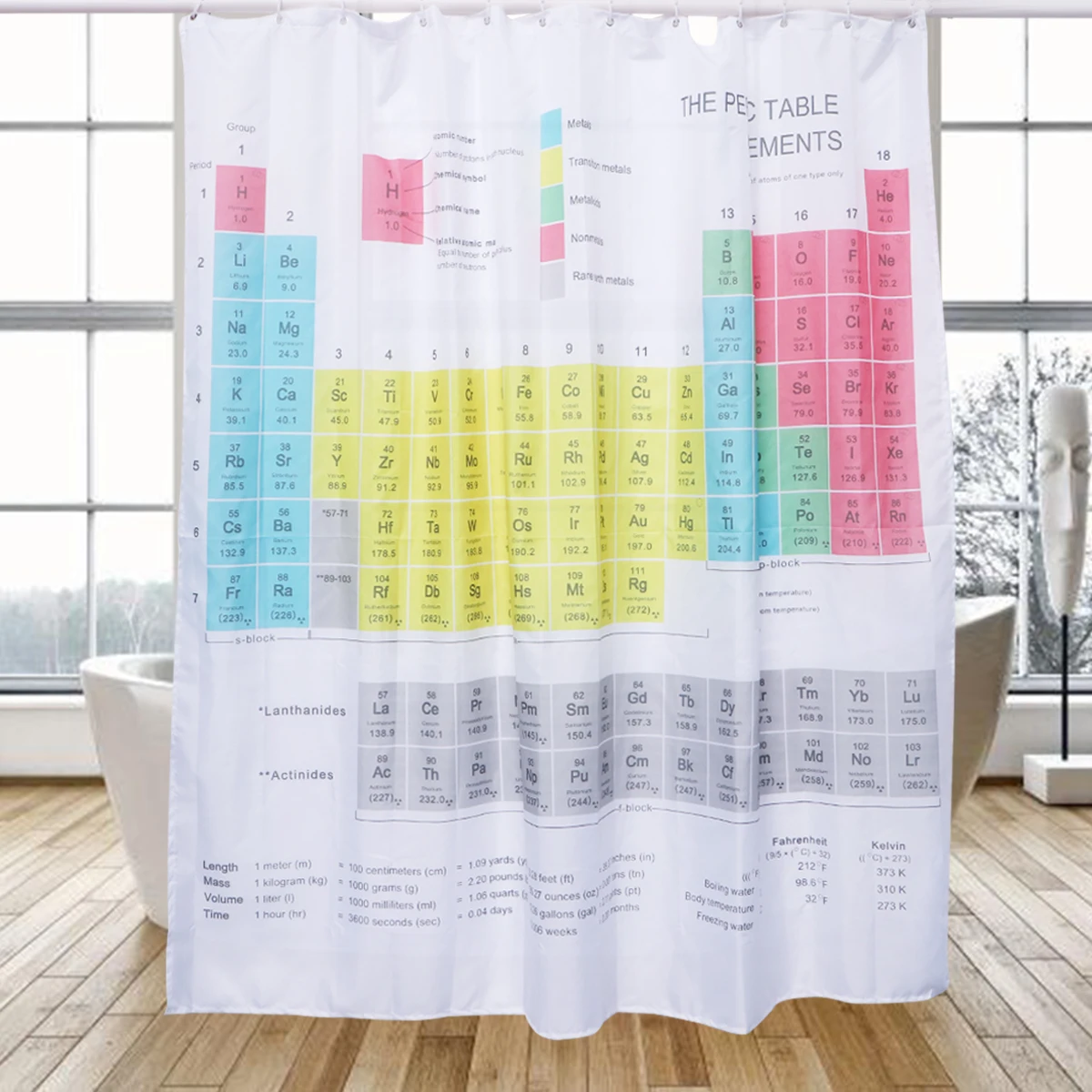 

180X180 Cm Digital Printed Shower Waterproof Bath Curtain Polyester Bathroom Curtains No Chemical Odor Sturdy Hooks Home Campers