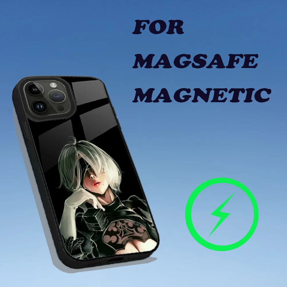 2B A- Automata N-NieR Phone Case For iPhone 15,14,13,12,11,Plus,Pro,Max Mini Magsafe Magnetic Wireless Charging