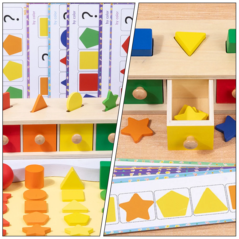 色番号ペアリングボックス形状分類おもちゃ幼児用おもちゃポータブルベビー木製モンテッソーリ子供