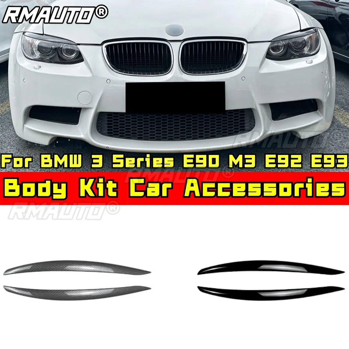 

Для BMW 3 серии E90 M3 E92 E93 Автоматическая фара, лампа, веки, брови, украшение для фар, Стайлинг автомобиля, накладка, автомобильные аксессуары