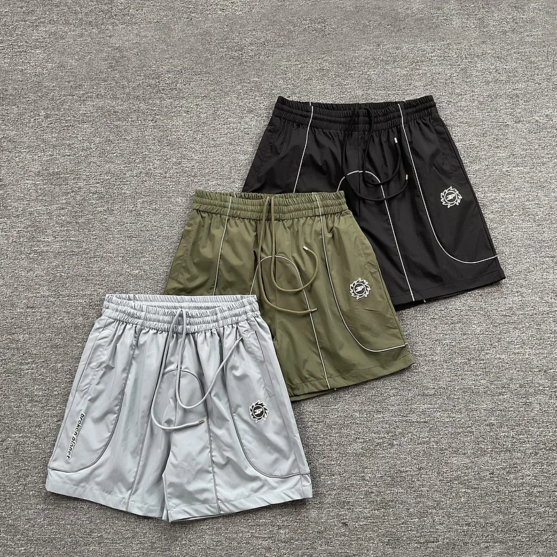 

Qui Dry Training orts Мужские летние Faion High Street Sports Leisure Broken Pl Woven Dstring Пляжные орты