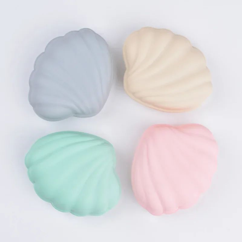 Portable Creative Silicone Shell Storage Box Packaging Box European Simplicity Ring Earring Chewing Gum Jewelry Storage Case