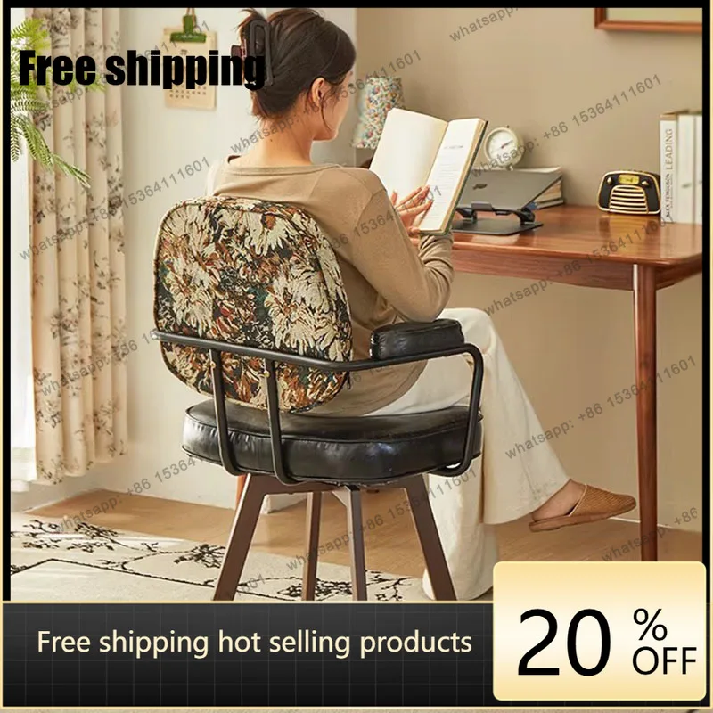 

LJY Makeup Playseat Office Chair Cheap Aesthetic Modern Relaxing Save Space Big Size Office Chair Vintage Stoel Postmodern Furni